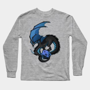 Blue Dragon and a D20 Long Sleeve T-Shirt